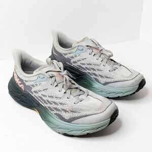 Hoka One One Speedgoat 5 Trail Running Shoes, Harbor Mist, Women's 9.5